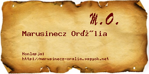 Marusinecz Orália névjegykártya
